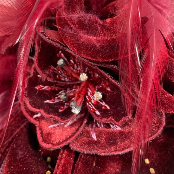 Donna Vinci Plaid Organza Embellished Kentucky Derby Wedding Church Hat VTG main image 7